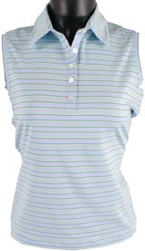 Nike Women's Tech Stripe Sleeveless Golf Shirts - CLOSEOUTS