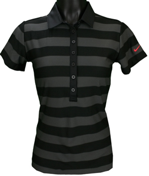 Nike Women's Dri-FIT Rugby Stripe Golf Shirts - CLOSEOUTS