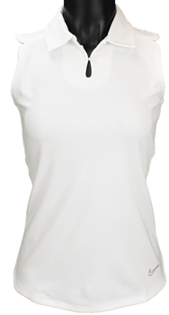 Nike Women's Dri-FIT Stitch Detail Sleeveless Golf Shirts - CLEARANCE