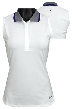 Nike Women's Dri-FIT Sportie Detail Sleeveless Golf Shirts - CLEARANCE