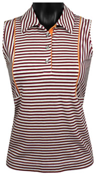 Sport Haley Women's Sleeveless Striped Golf Shirts - CLEARANCE