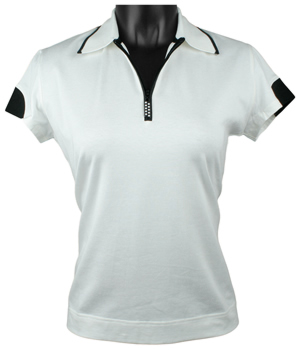 Sport Haley Women's Short Sleeve Solid Golf Shirts with Zipper - ON SALE!