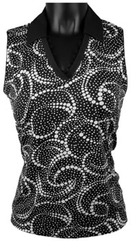 Sport Haley Women's Aerocool Sleeveless Pearl Print Golf Shirts - ON SALE!