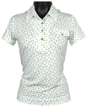 Sport Haley Women's Aerocool Short Sleeve Dot Print Golf Shirts - ON SALE!