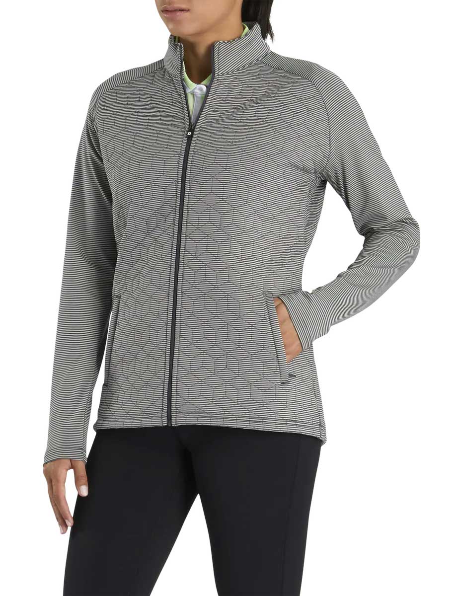 FootJoy Women's Quilted Mini Stripe Hybrid FullZip Golf Jackets
