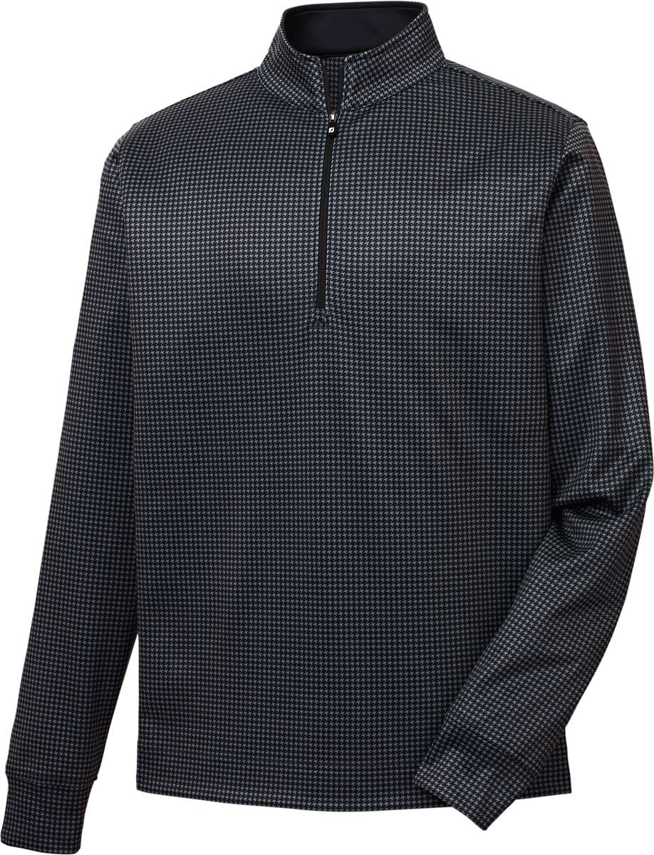 FootJoy Houndstooth Jacquard Quarter-Zip Golf Pullovers