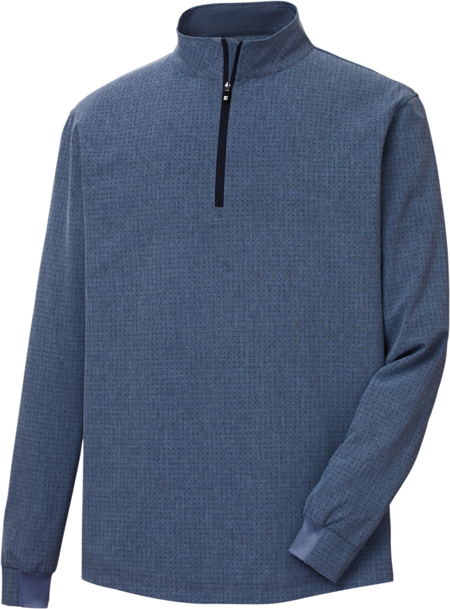 FootJoy Tonal Print Woven QuarterZip Golf Pullovers