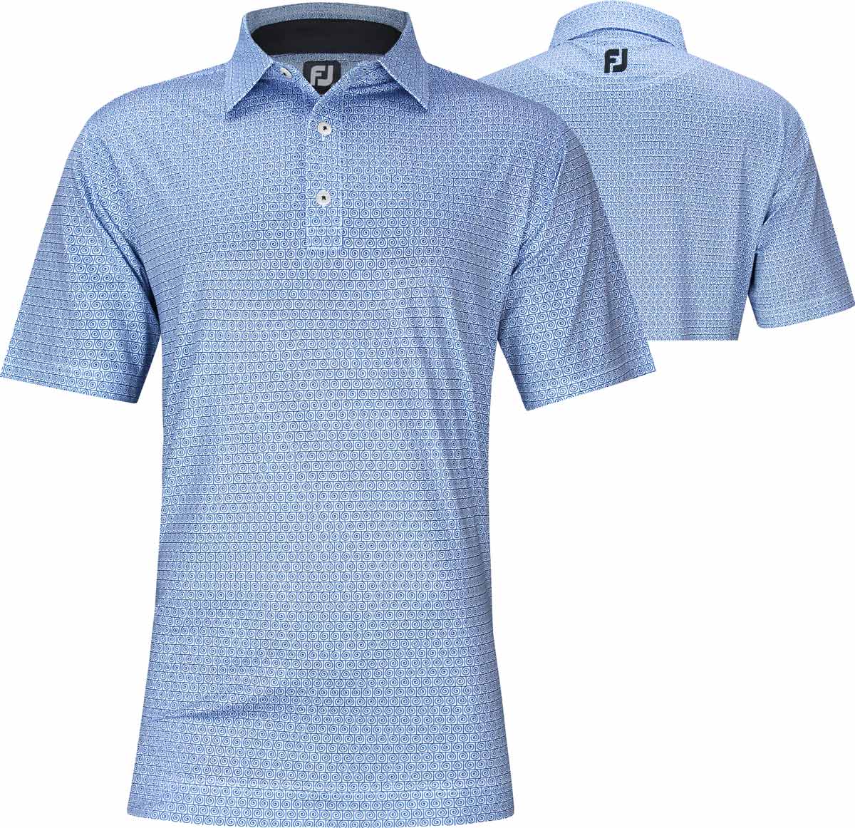 FootJoy ProDry Lisle Spiral Line Print Golf Shirts
