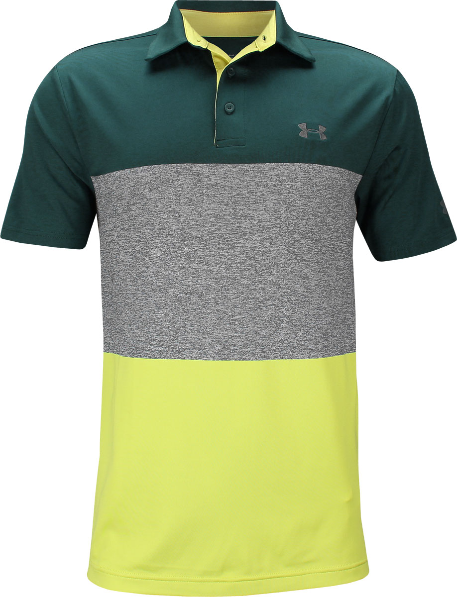 yellow under armour golf shirt