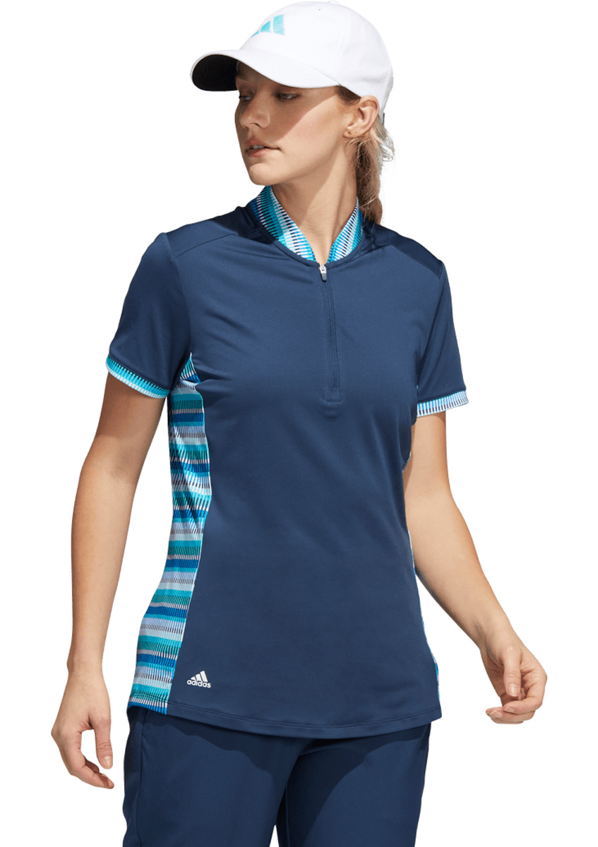 Adidas Women's Ultimate 365 Printed Half-Zip Golf Shirts