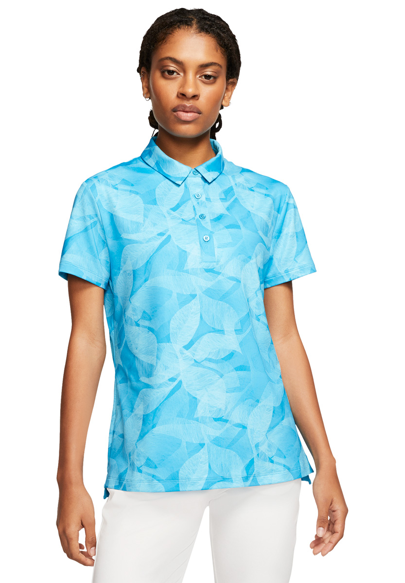 Nike Women's Dri-FIT UV Fairway Floral Print Golf Shirts