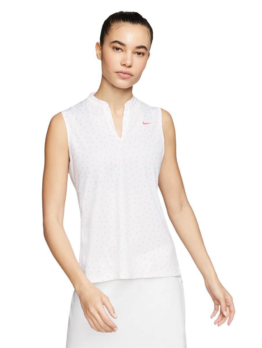 Women's Dri-FIT Victory Dot Print Sleeveless Golf Shirts
